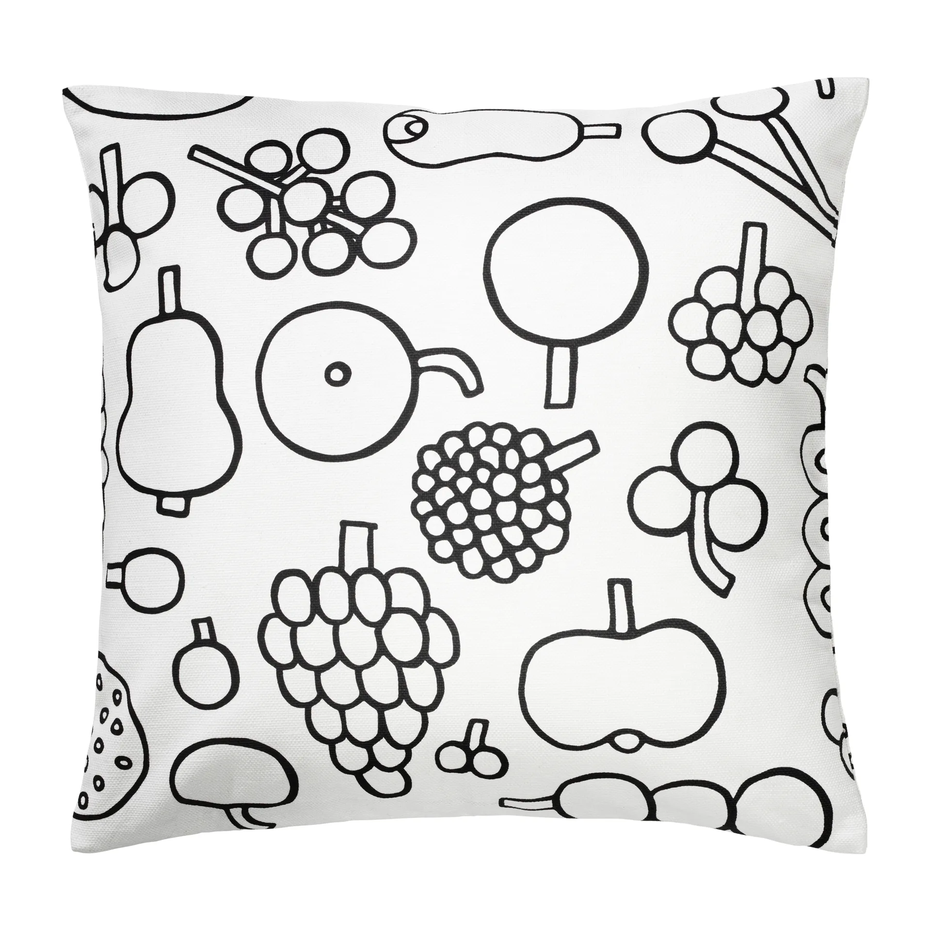 Oiva Toikka Frutta kuddfodral 47x47 cm, Svart Iittala