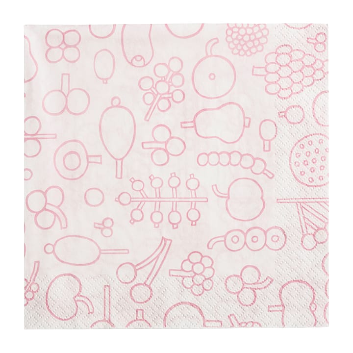 Oiva Toikka Frutta servett 33x33 cm 20-pack - Rosa - Iittala