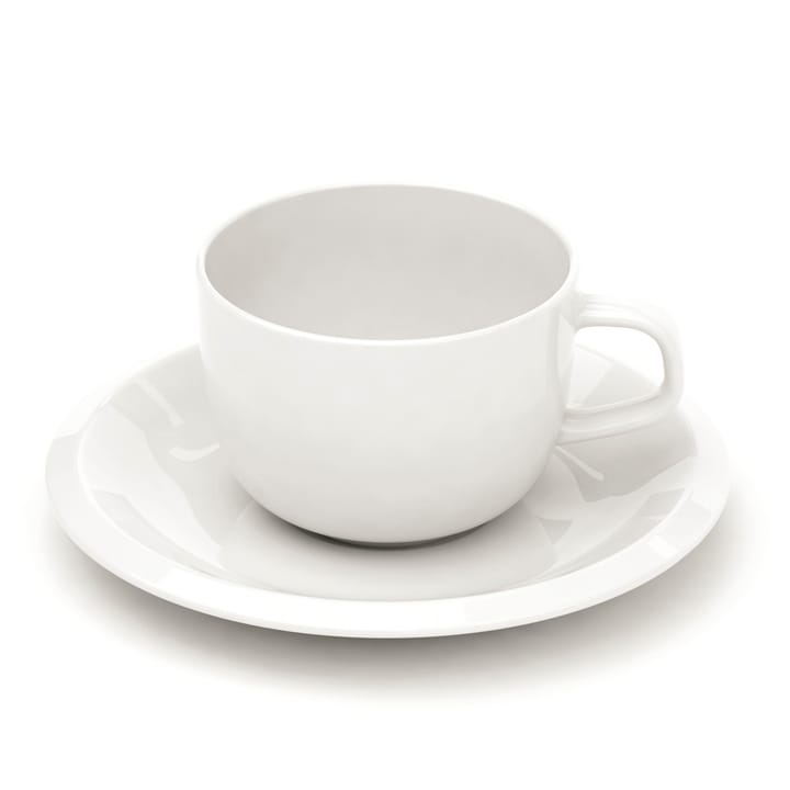 Raami kaffekopp med fat, Vit Iittala