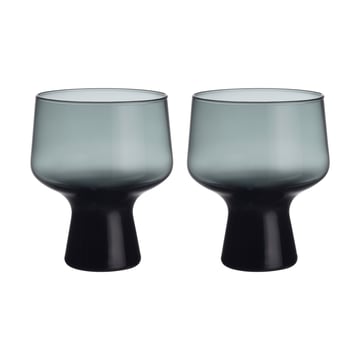 Iittala Solare glas på fot 29 cl 2-pack Stålgrå