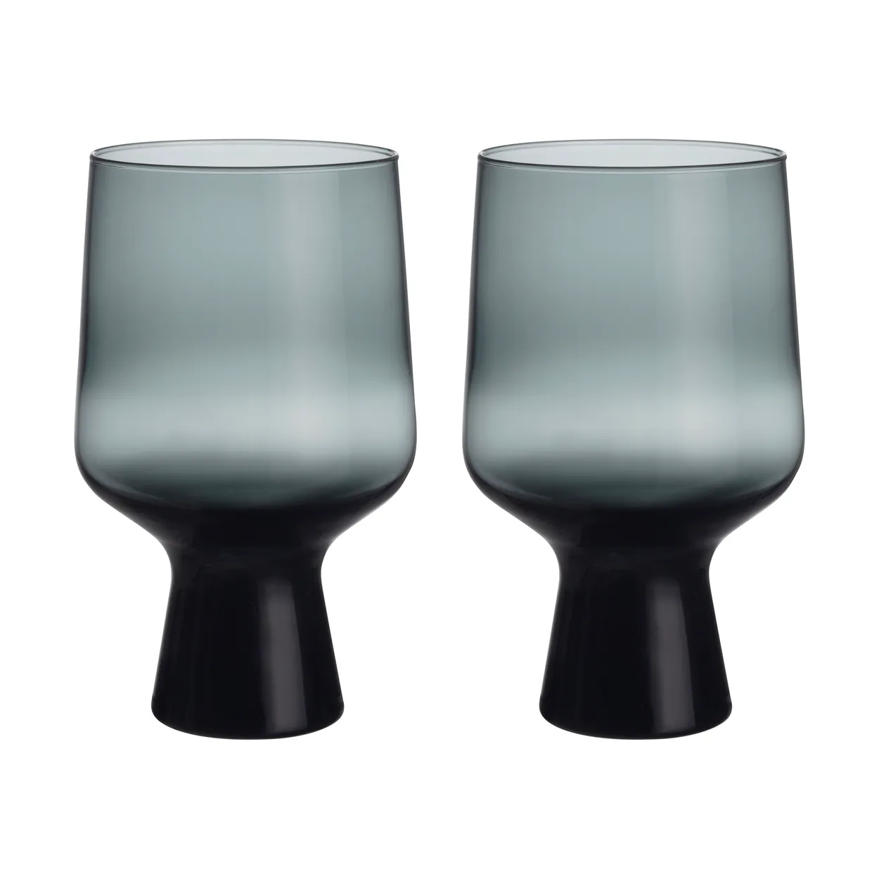 iittala solare glas på fot 40 cl 2-pack stålgrå