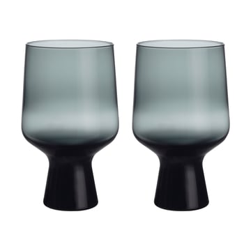 Iittala Solare glas på fot 40 cl 2-pack Stålgrå