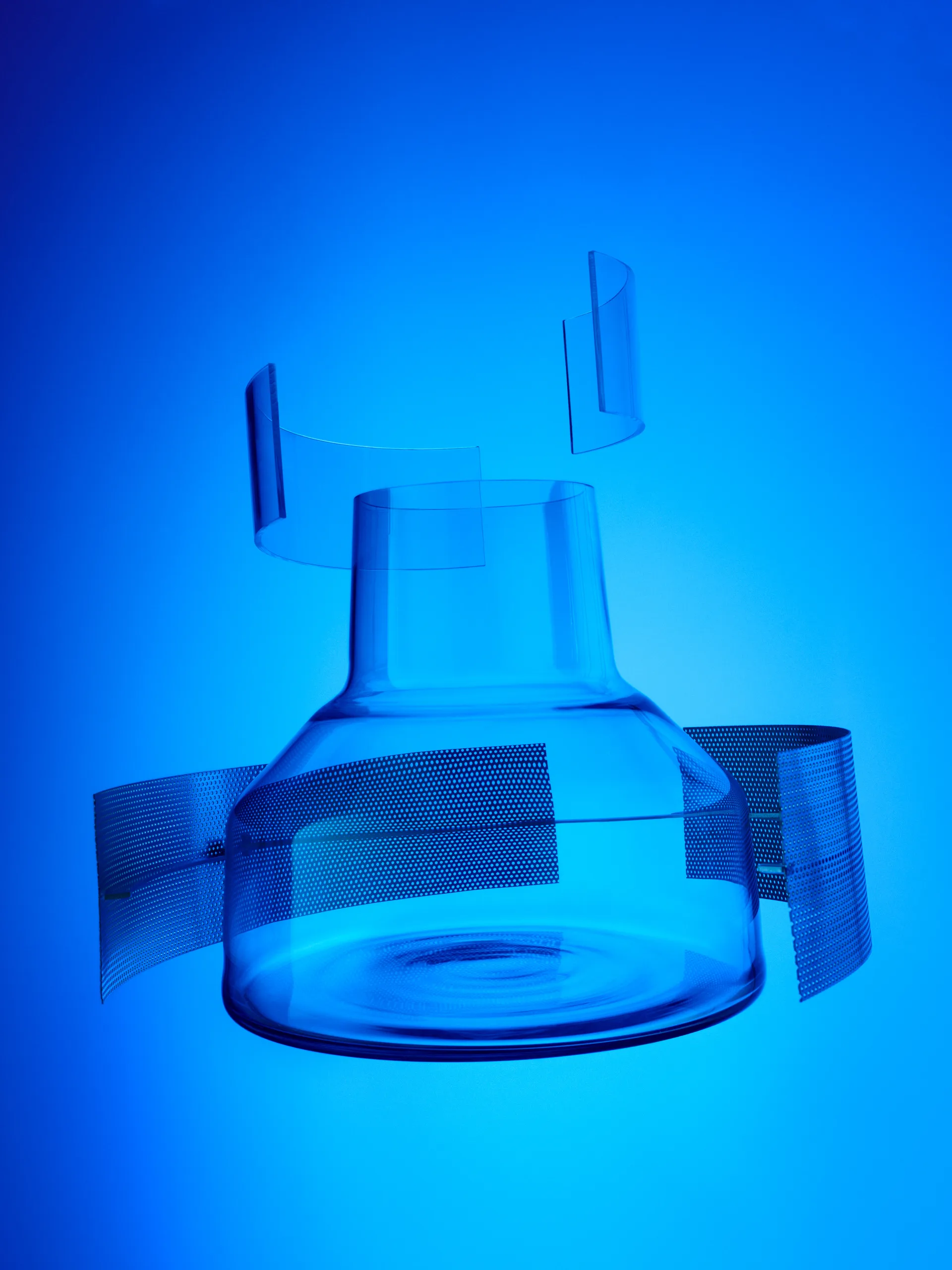 Solare vas låg 20xØ22 cm, Klar Iittala