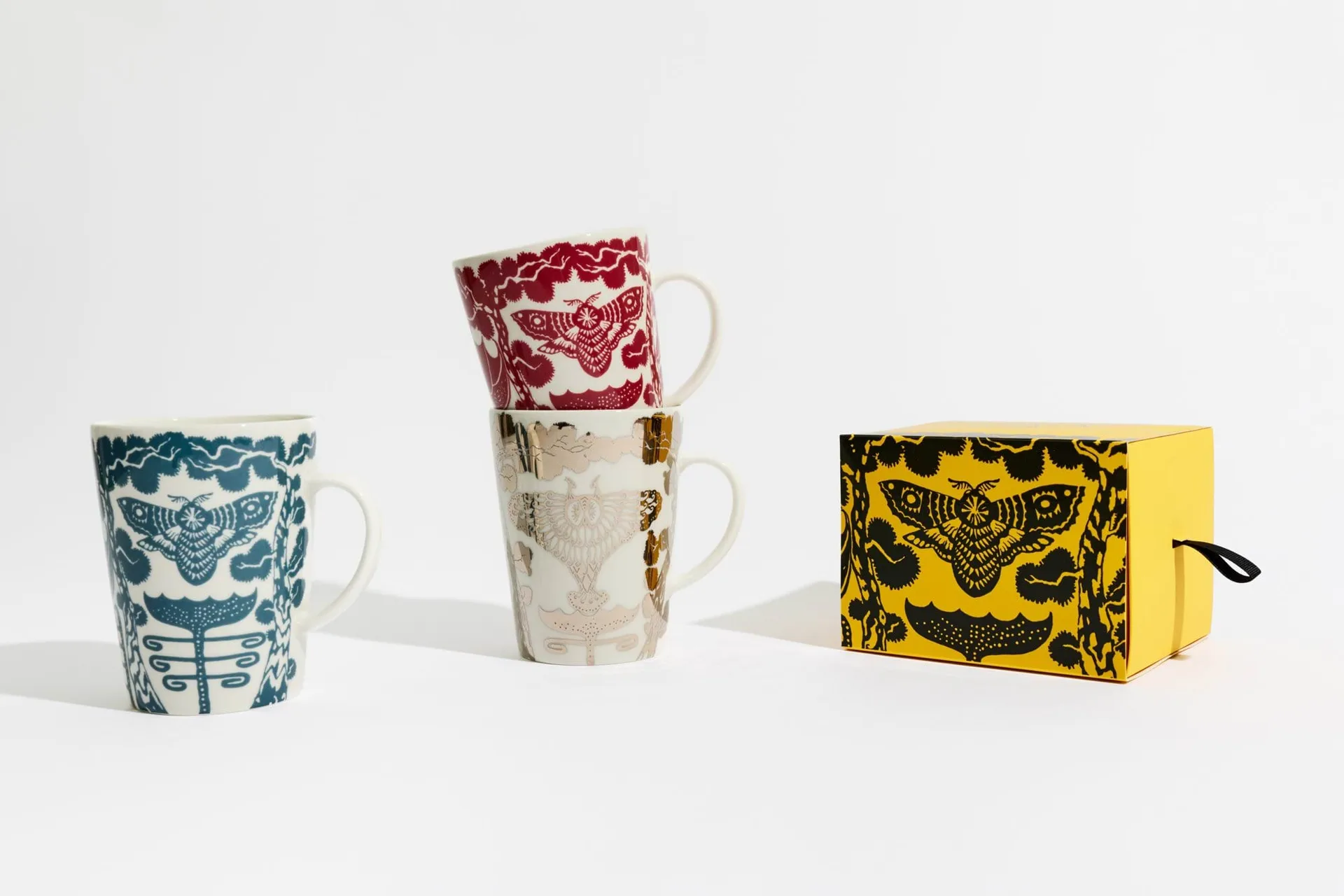 Taika mugg 40 cl presentförpackning, Yö stålblå Iittala