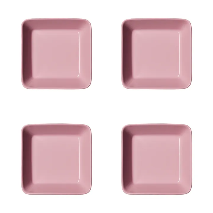 Teema tallrik fyrkantig - Ros, 12x12 cm 4-pack - Iittala
