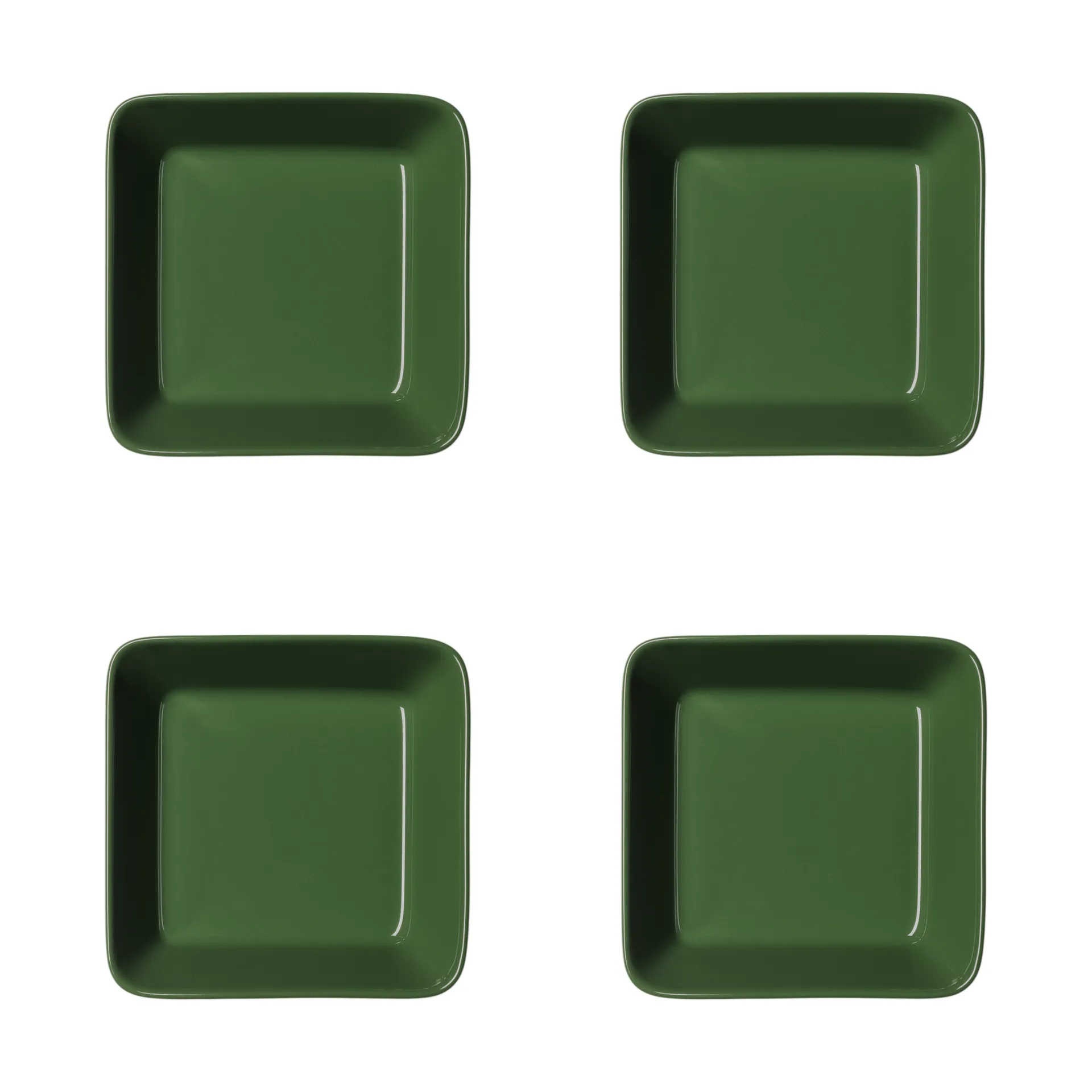 Teema tallrik fyrkantig, Skogsgrön, 12x12 cm 4-pack Iittala