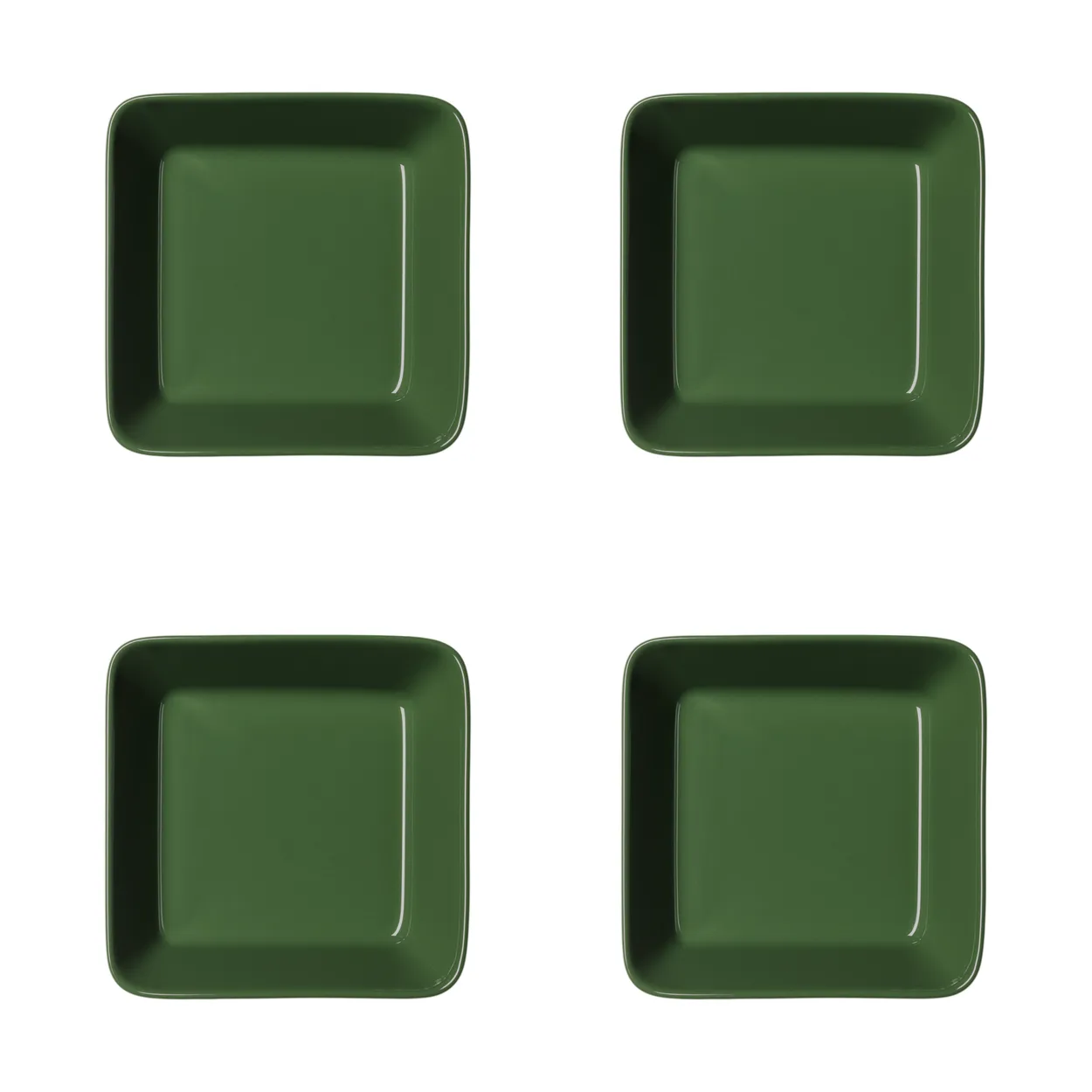 Iittala Teema tallrik fyrkantig Skogsgr&ouml;n, 12x12 cm 4-pack