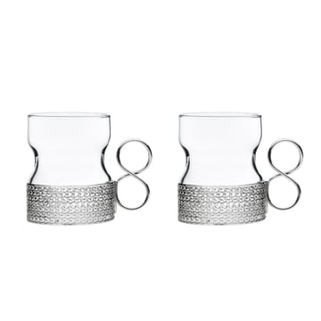 Iittala Tsaikka glas med hållare 23 cl 2-pack silver