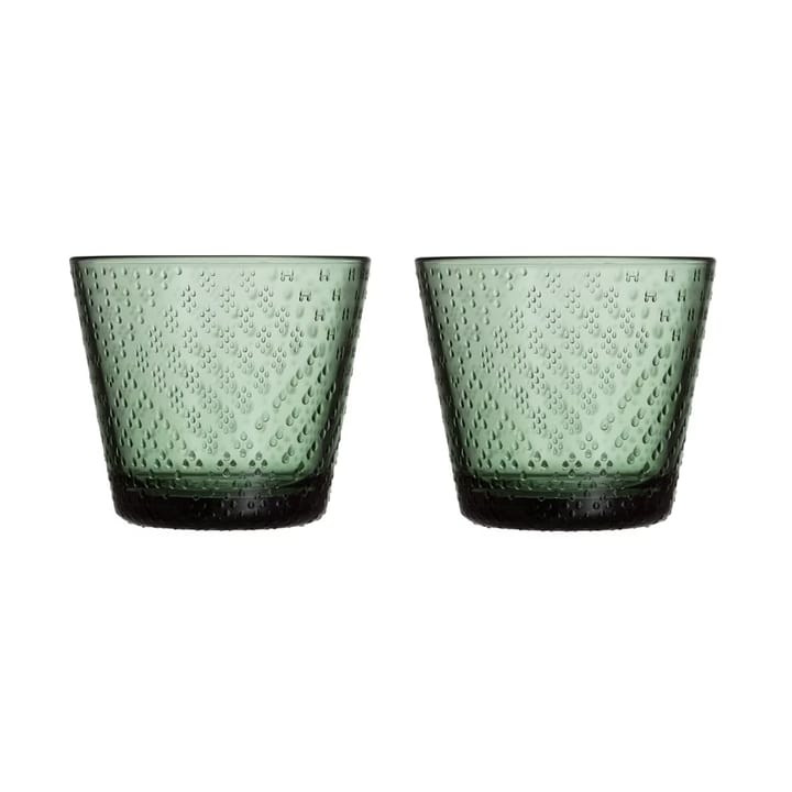 Tundra dricksglas 29 cl 2-pack, Tallgrön Iittala