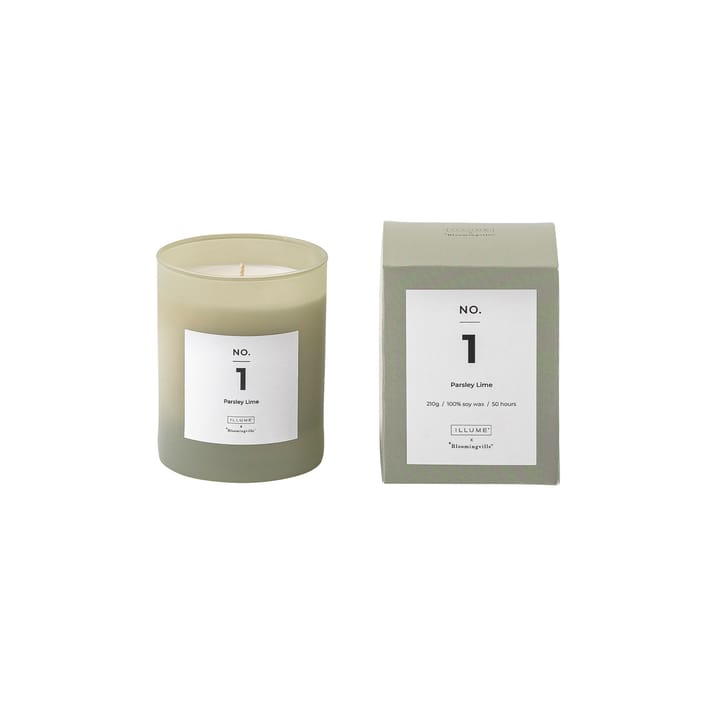 NO. 1 Parsley Lime doftljus, 200 g + Giftbox Illume x Bloomingville