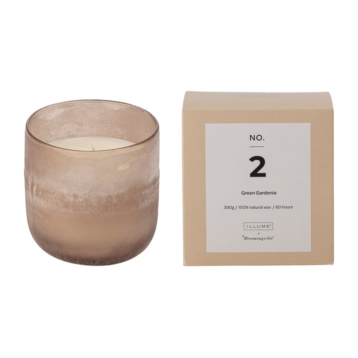 NO. 2 Green Gardenia doftljus, 390 g + Giftbox Illume x Bloomingville