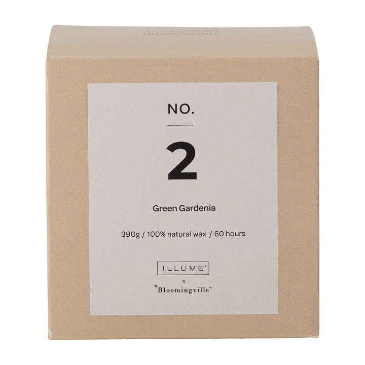 NO. 2 Green Gardenia doftljus, 390 g + Giftbox Illume x Bloomingville