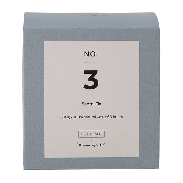 NO. 3 Santal Fig doftljus, 390 g + Giftbox Illume x Bloomingville