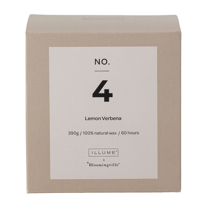 NO. 4 Lemon Verbena doftljus, 390 g + Giftbox Illume x Bloomingville