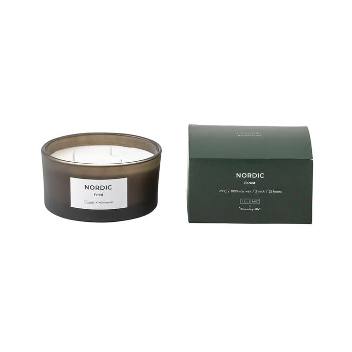 Nordic Forest doftljus, 250 g Illume x Bloomingville