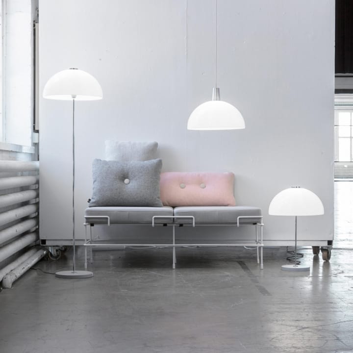 Kupoli bordslampa, Svart-metalldetaljer-vit skärm Innolux