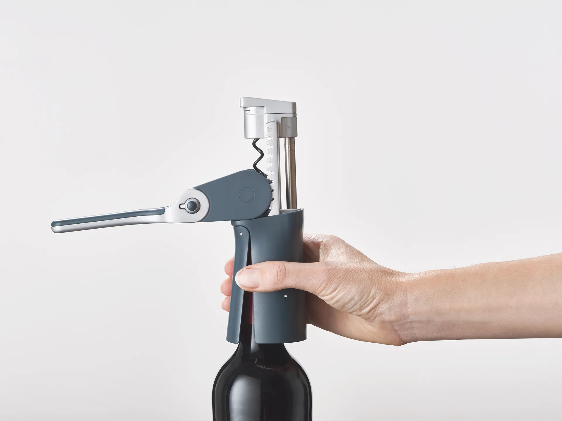 Barwise compact lever korkskruv 12,6 cm, Blå Joseph Joseph
