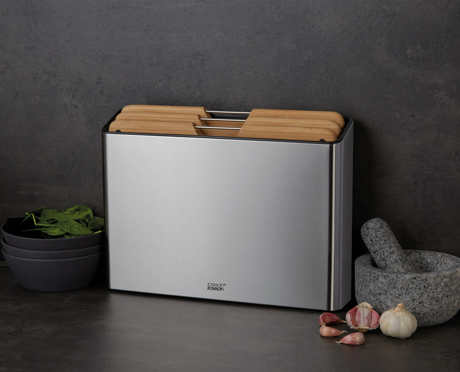 Folio steel skärbräda 3 delar, Bambu-stål Joseph Joseph