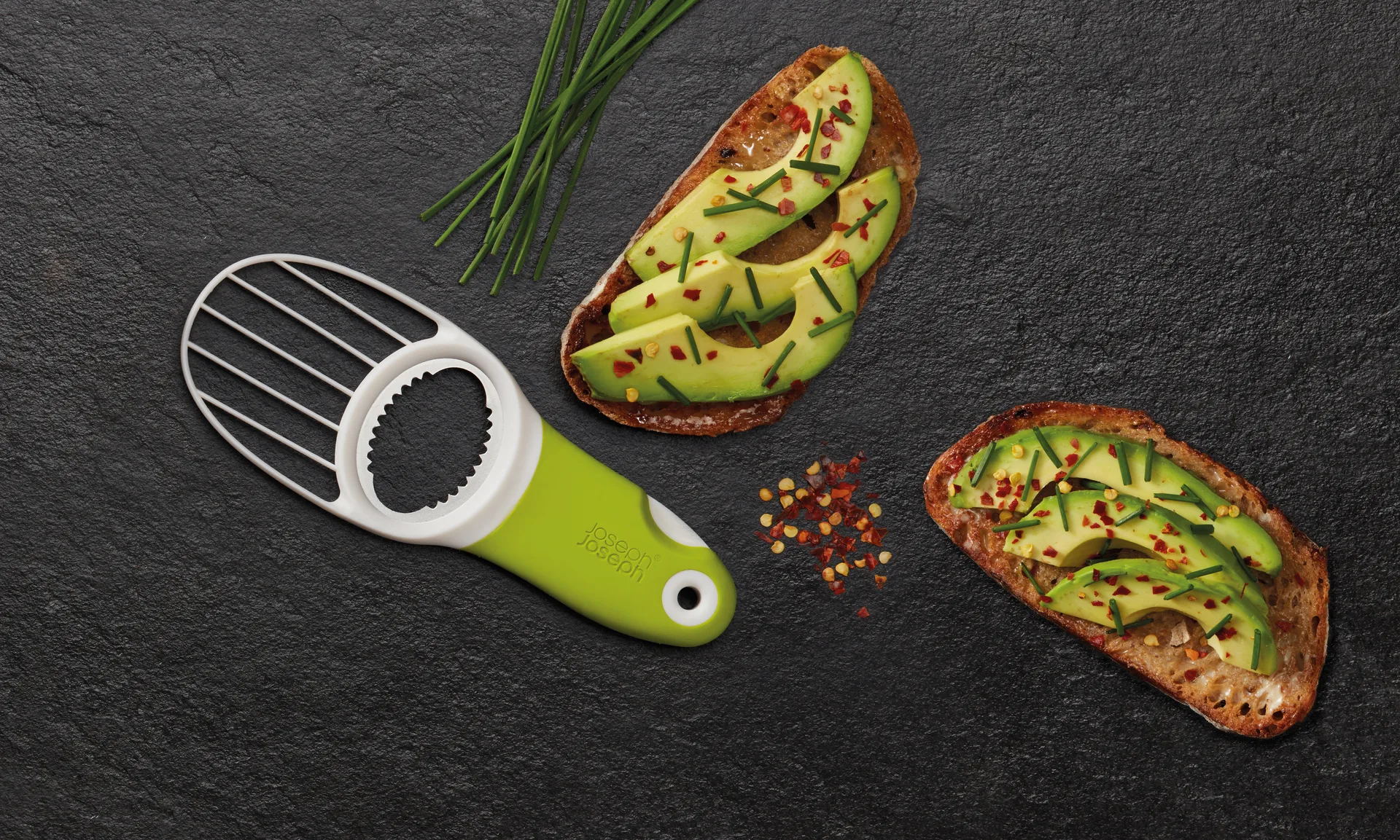 Goavocado 3-i-1 avokadodelare, Grön-vit Joseph Joseph
