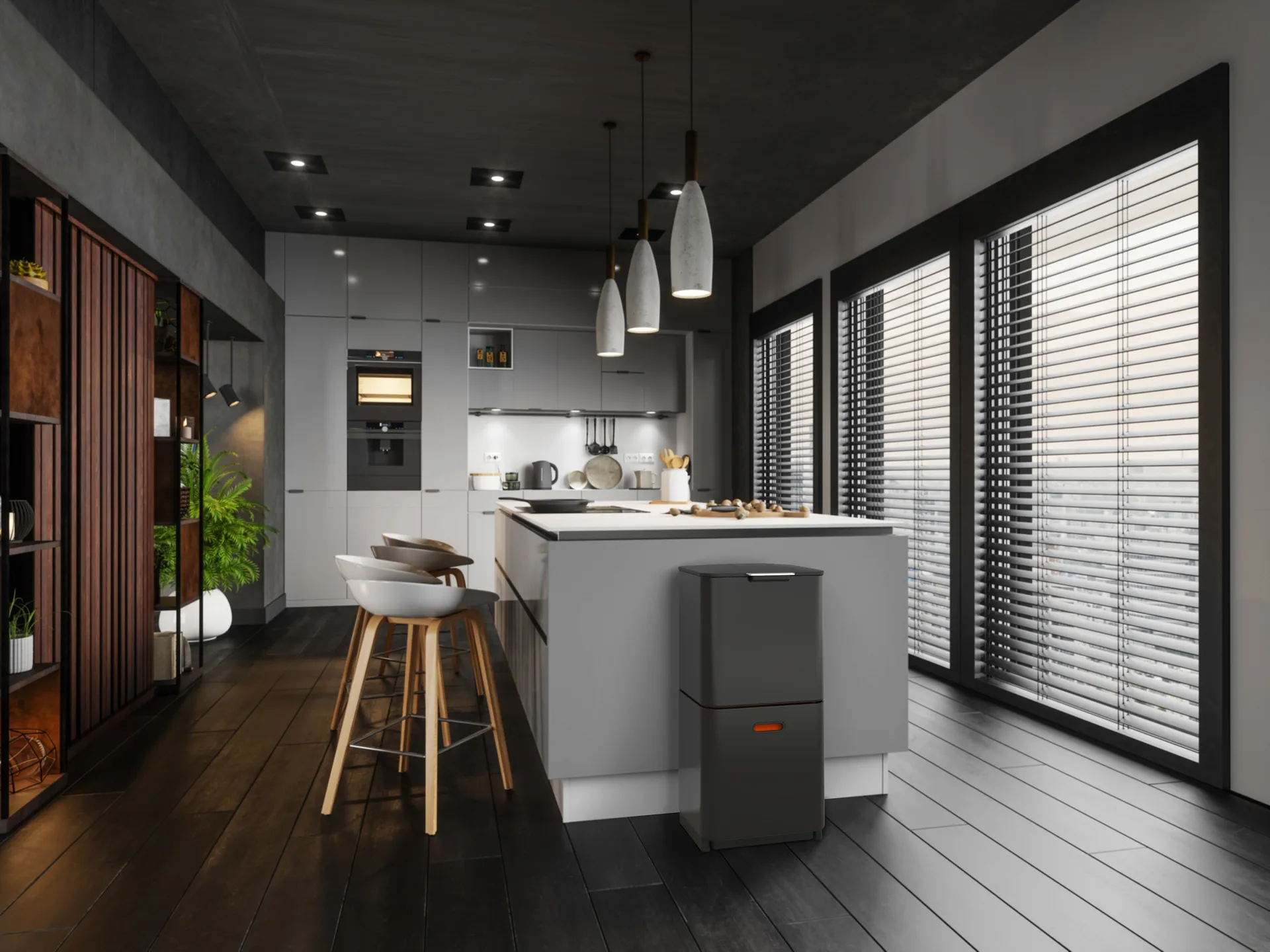 Joseph Joseph Totem Max soptunna 60 L, Carbon black Joseph Joseph