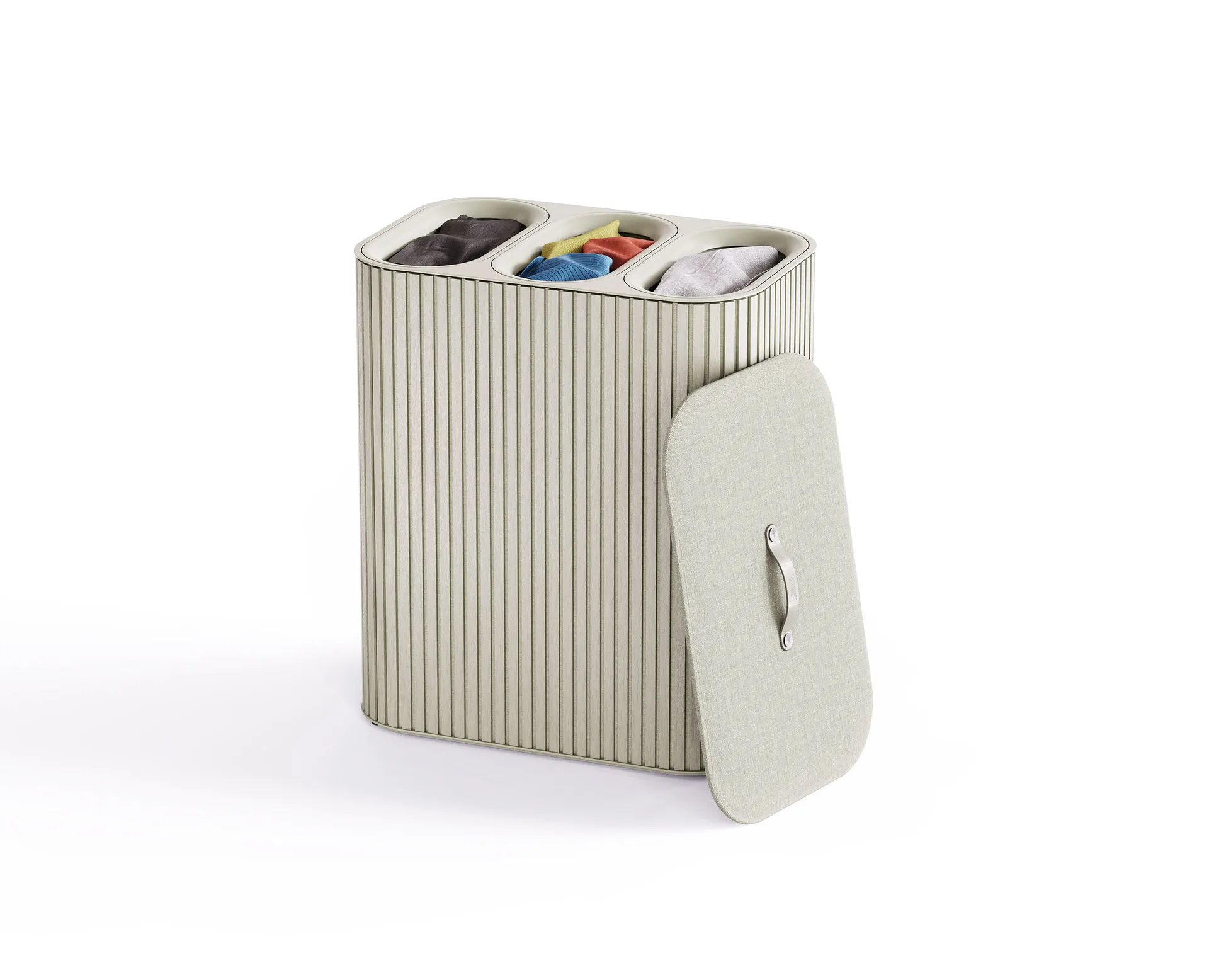 Tota Trio Luxe tvättkorg 90 L, Ecru Joseph Joseph