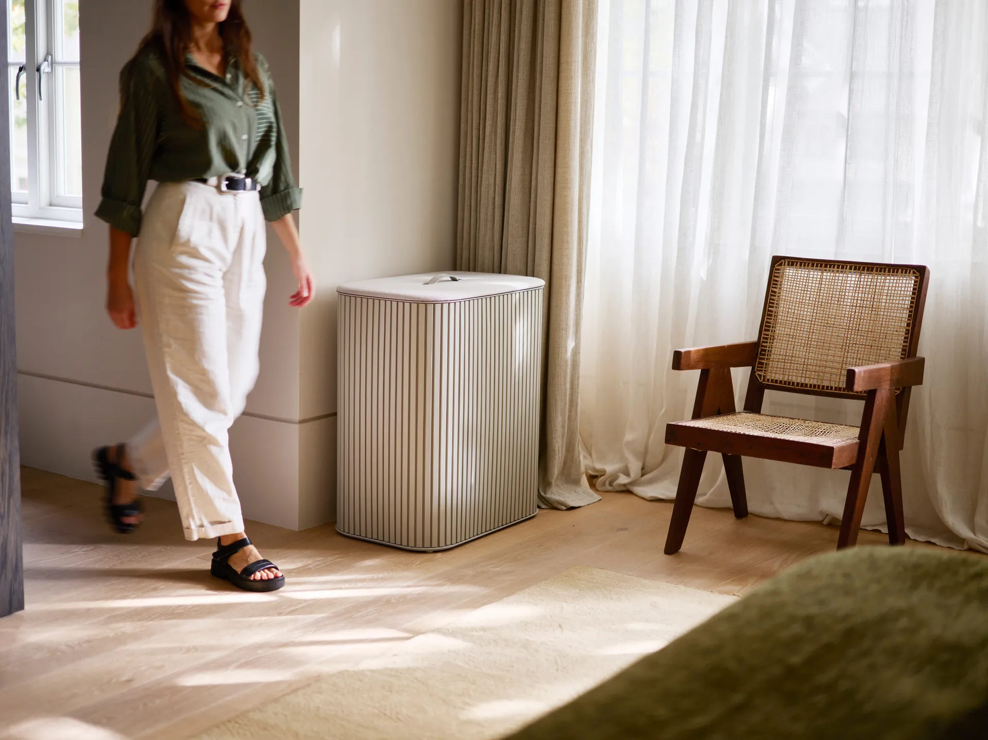 Tota Trio Luxe tvättkorg 90 L, Ecru Joseph Joseph