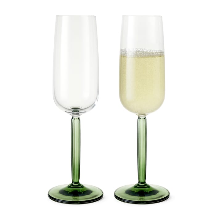 Hammershøi Champagneglas 24 cl 2-pack - Grön - Kähler