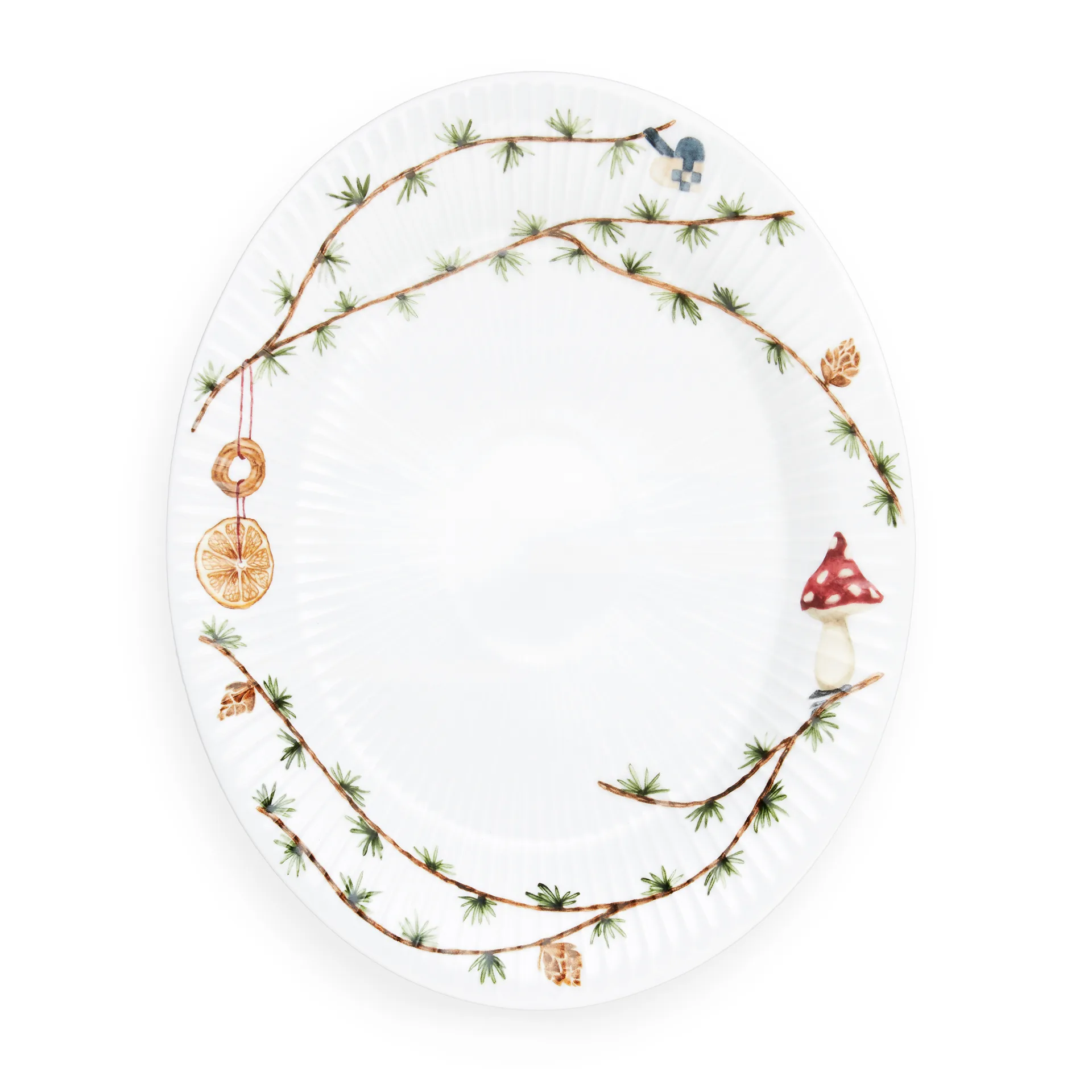 Hammershøi Christmas ovalt fat, 22,5x28,5 cm Kähler