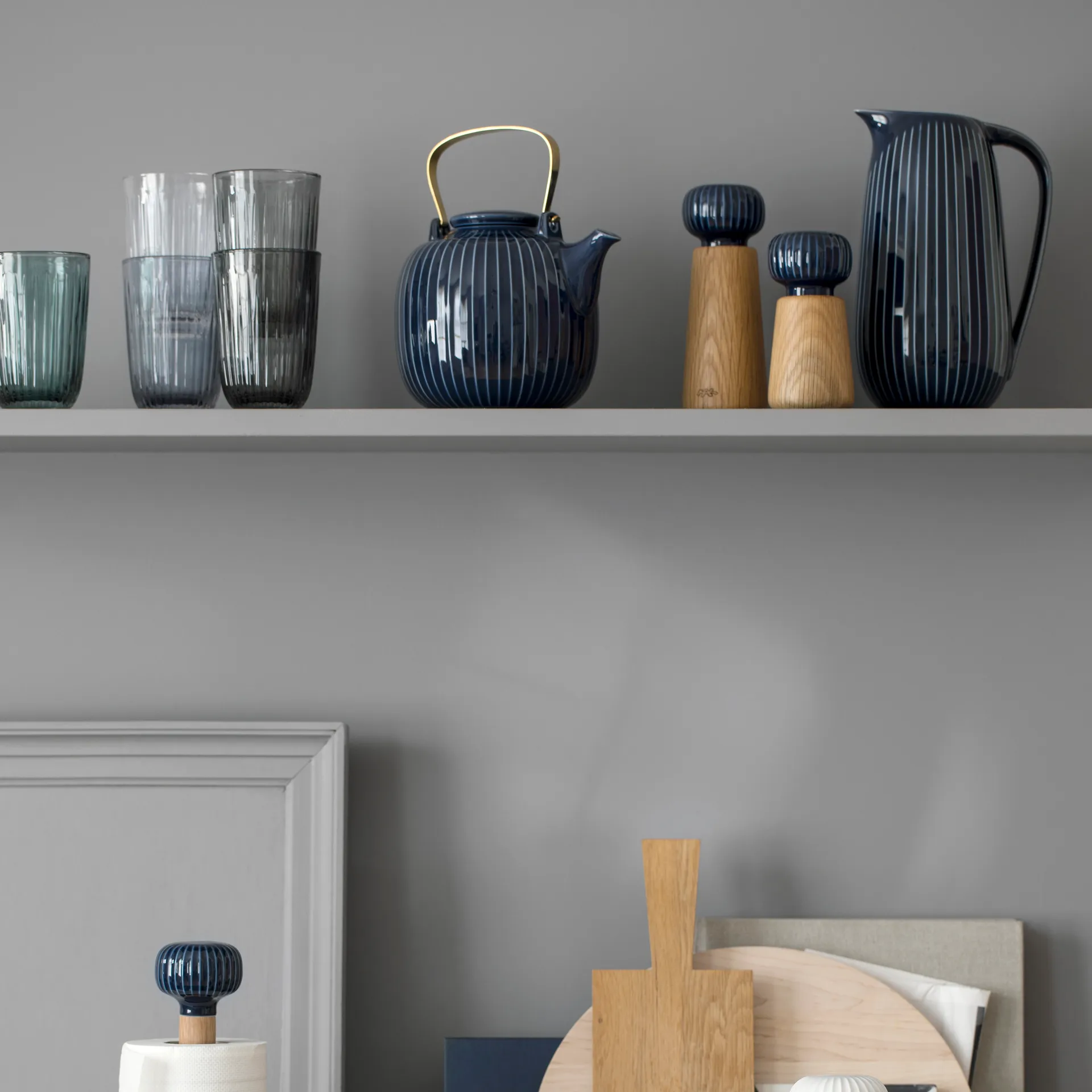 Hammershøi kryddkvarn stor, indigo Kähler