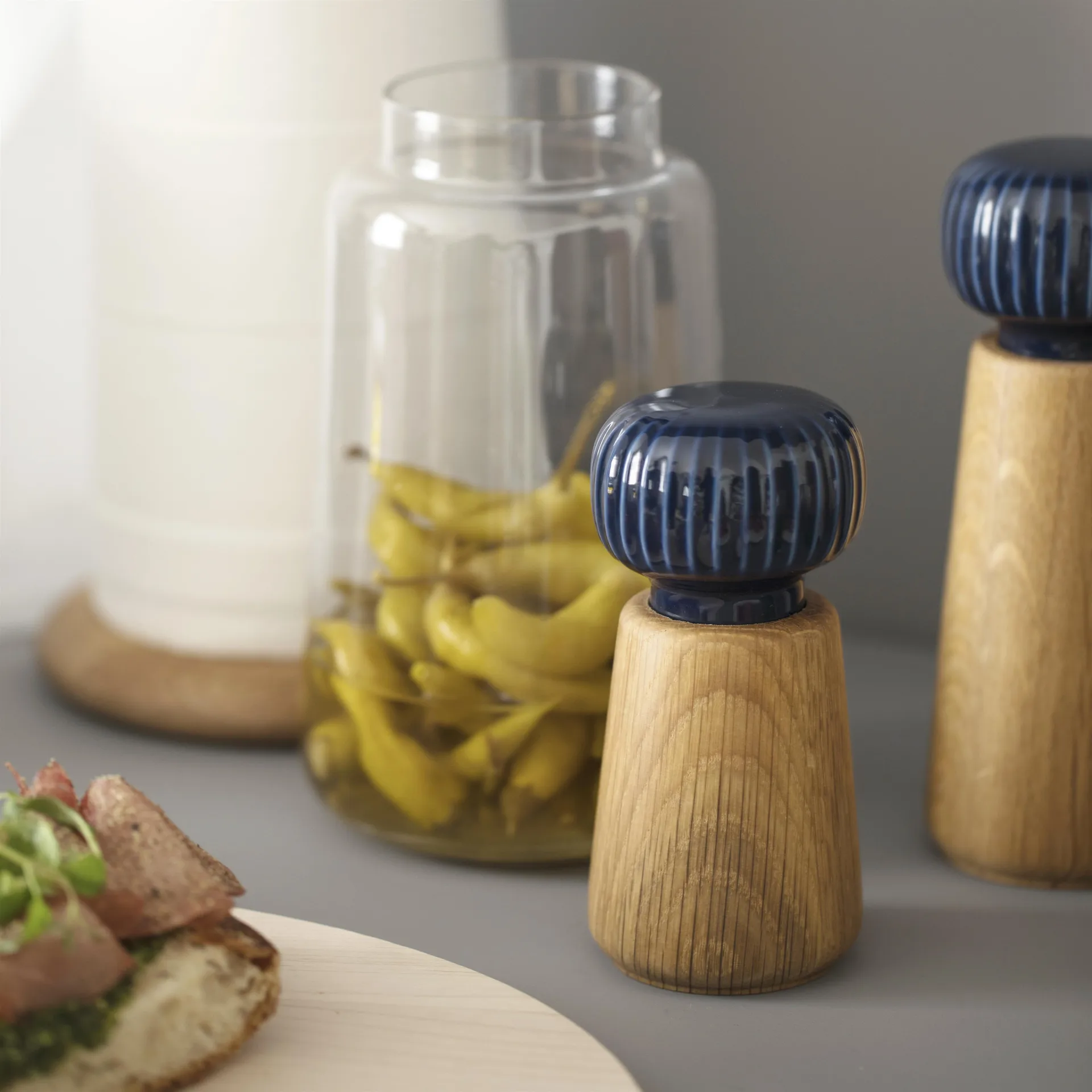 Hammershøi kryddkvarn stor, indigo Kähler