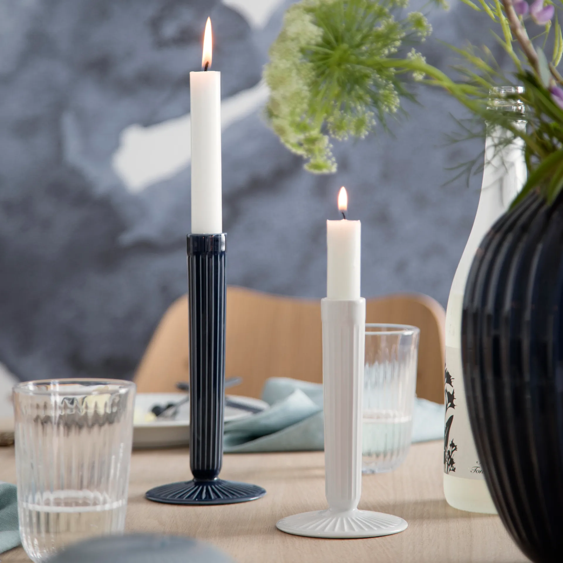 Hammershøi ljusstake 17 cm, vit Kähler