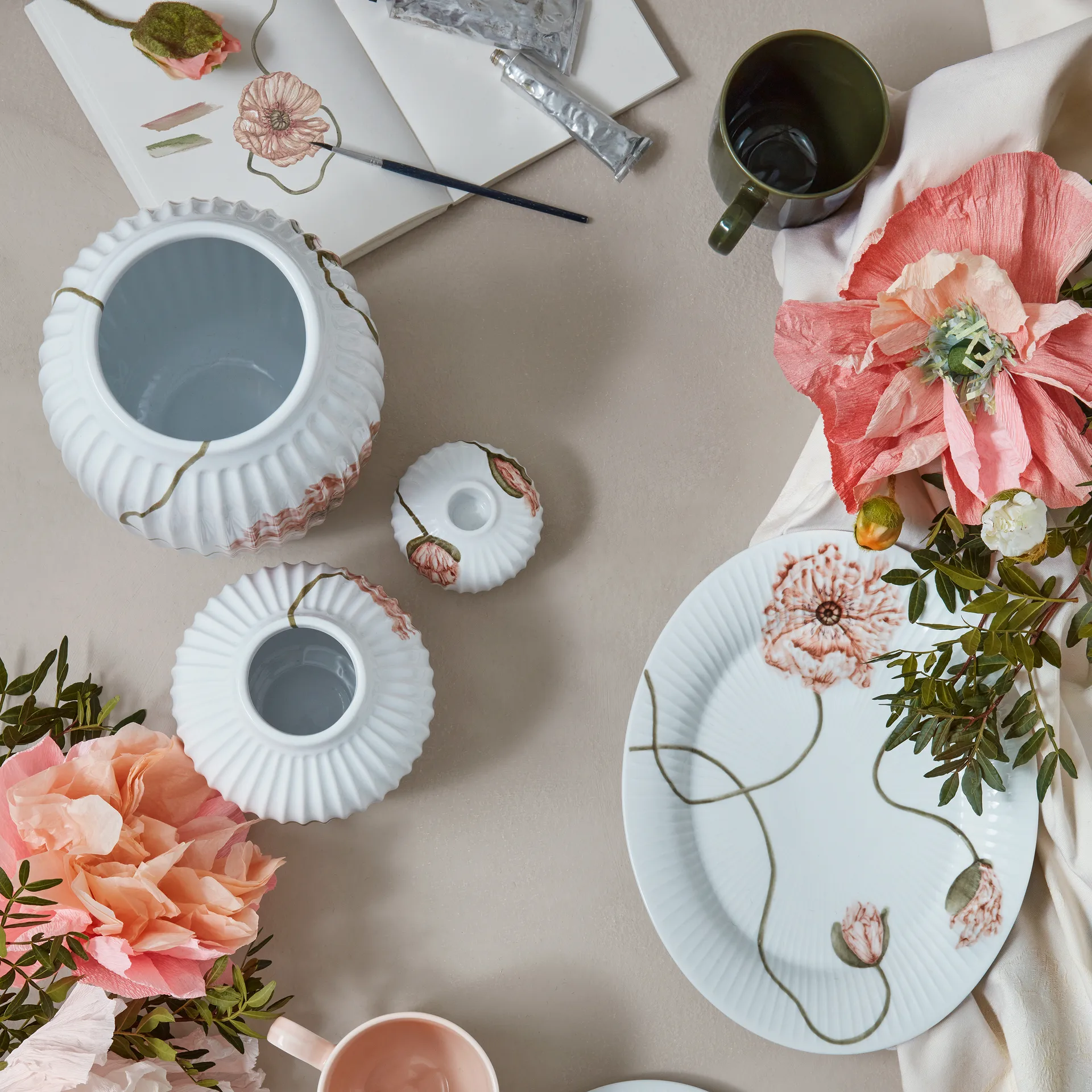 Hammershøi Poppy ljusstake Ø7,5 cm, Vit Kähler