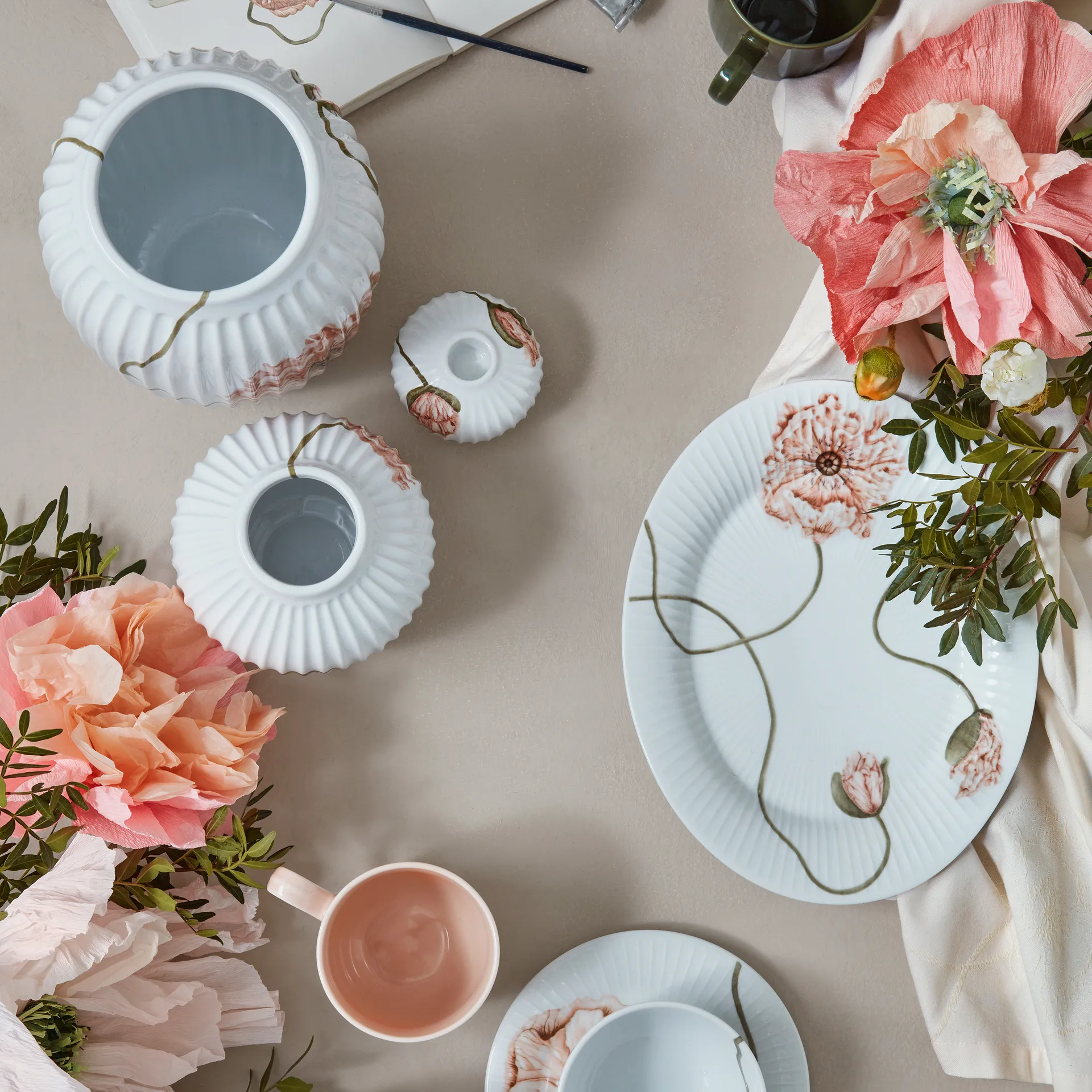 Hammershøi Poppy ovalt fat 22,5x28,5 cm, Vit Kähler