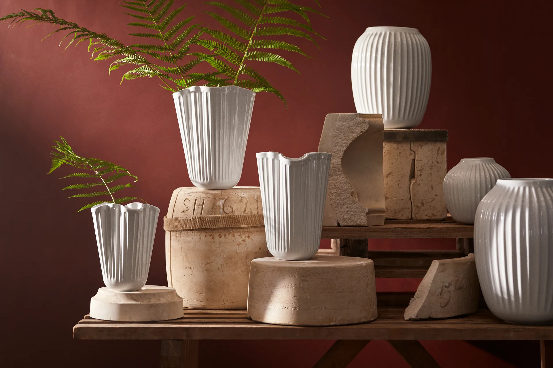 Hammershøi vas mellan, vit Kähler