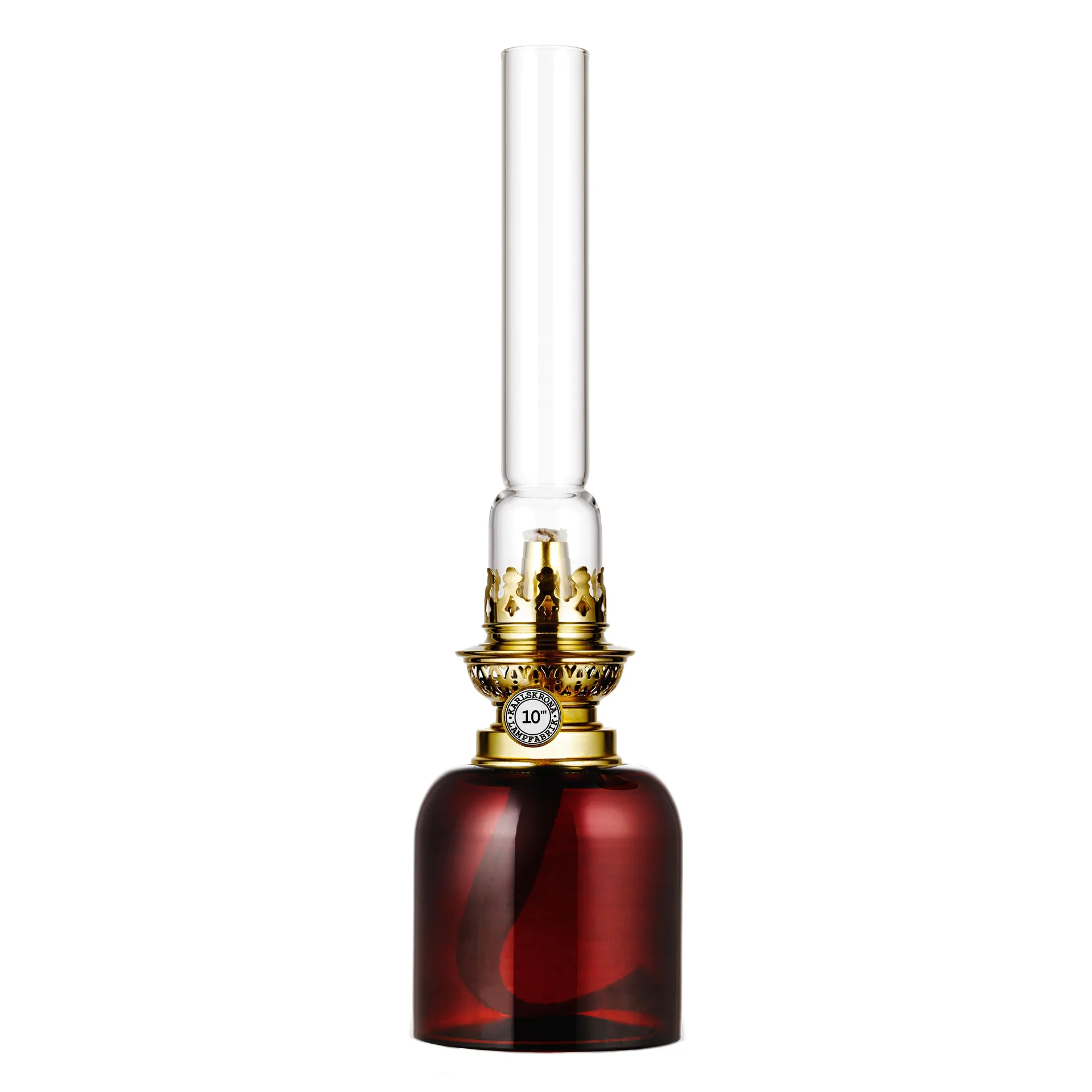 Skeppsholmen fotogenlampa, brun Karlskrona Lampfabrik