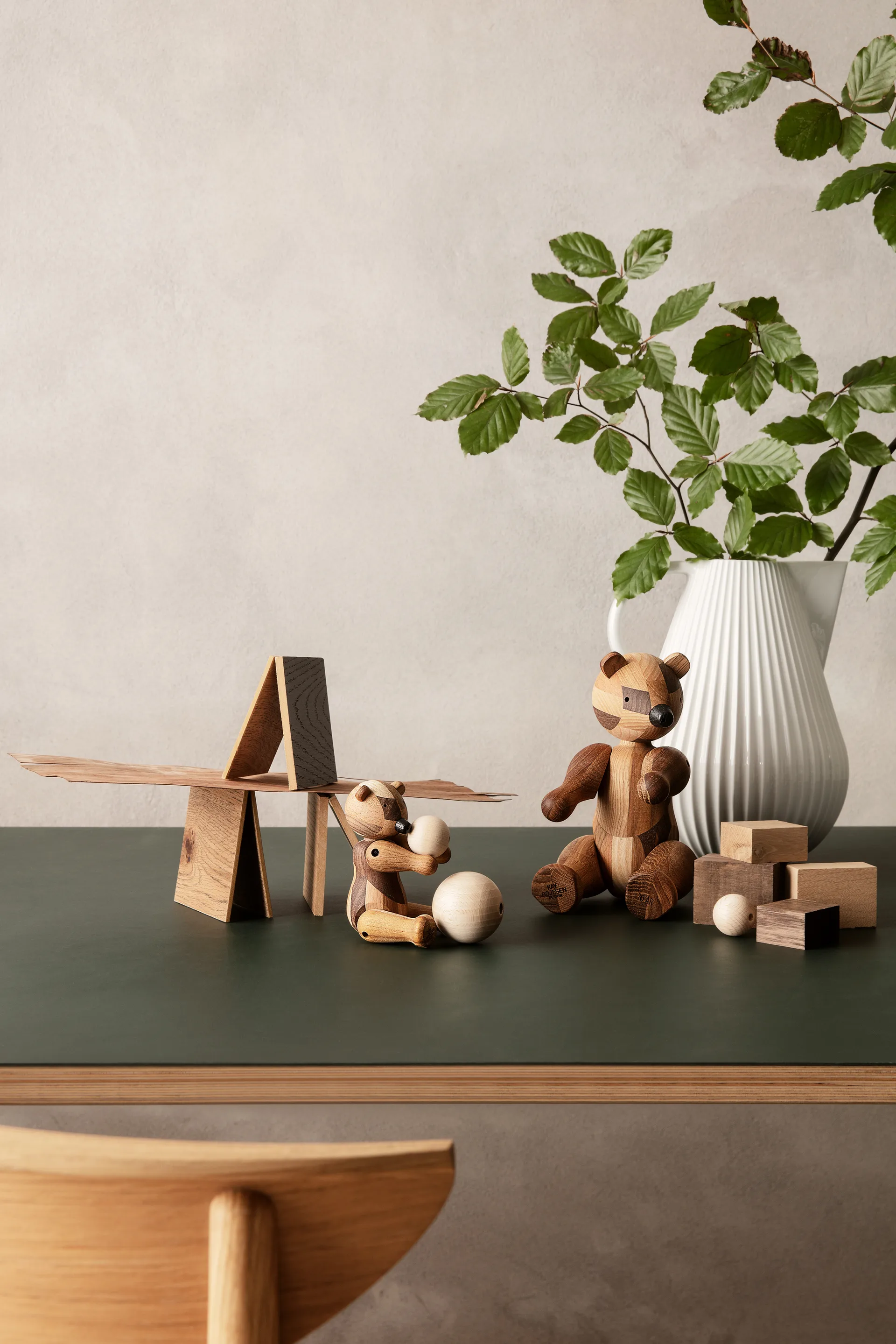 Kay Bojesen träbjörn jubileumsutgåva mixed wood, Medium Kay Bojesen Denmark