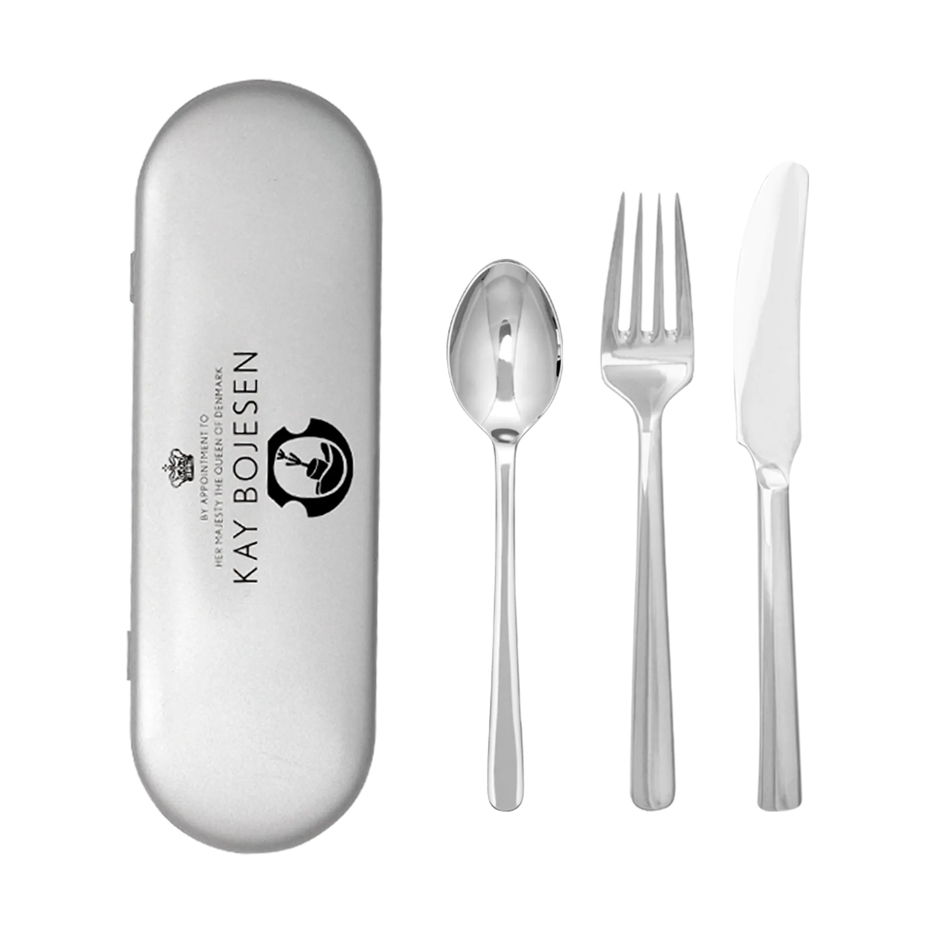 Grand Prix bestickset resekit 3 delar, Polished steel Kay Bojesen