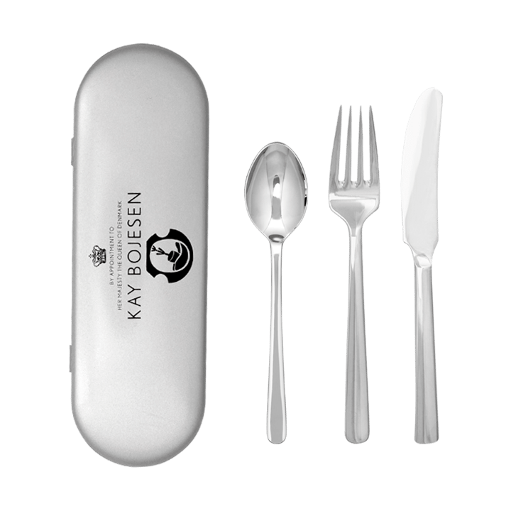 Grand Prix bestickset resekit 3 delar - Polished steel - Kay Bojesen