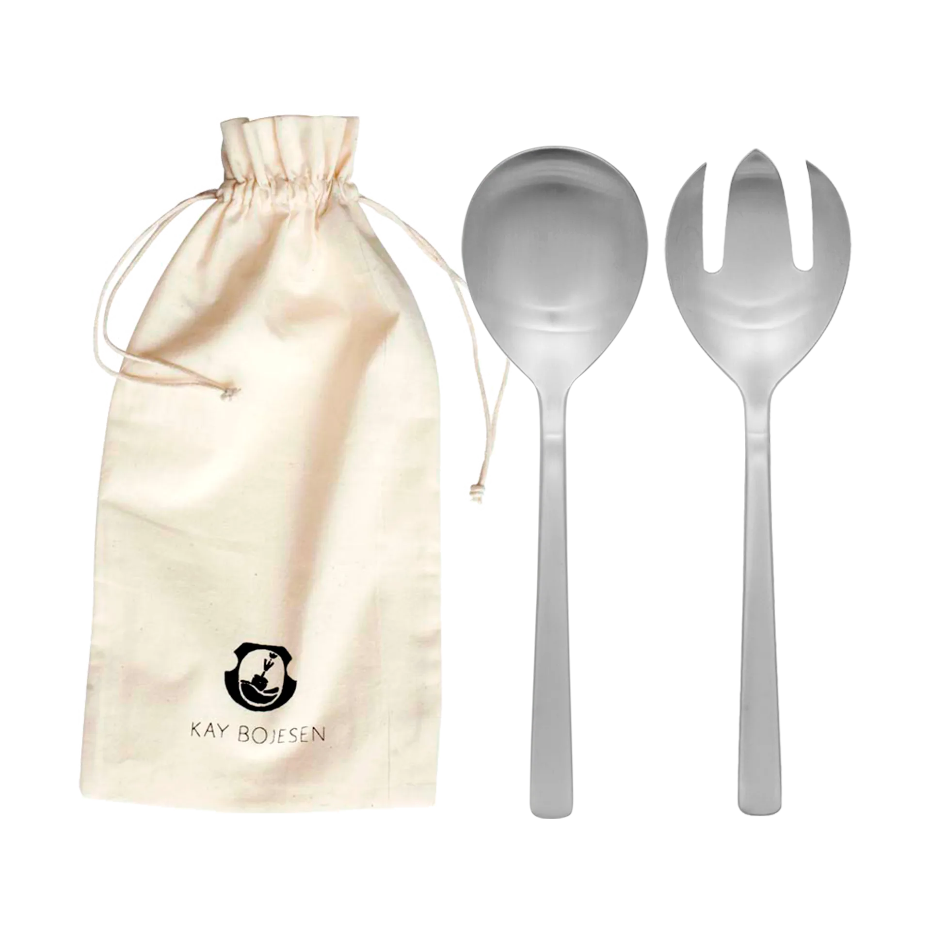 Grand Prix salladsbestick 23,5 cm 2 delar, Matte steel Kay Bojesen
