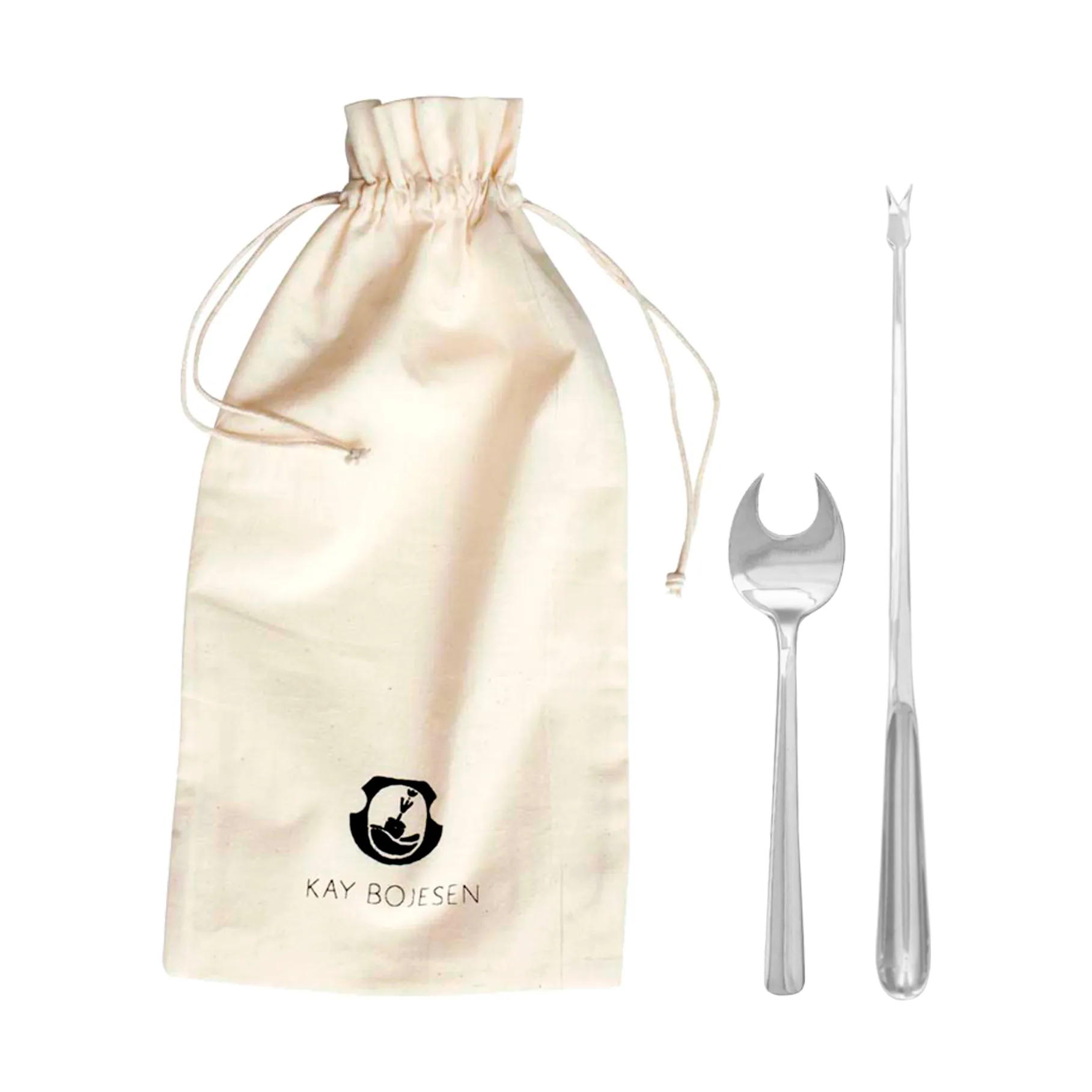 Grand Prix skaldjursbestick 8 delar, Polished steel Kay Bojesen