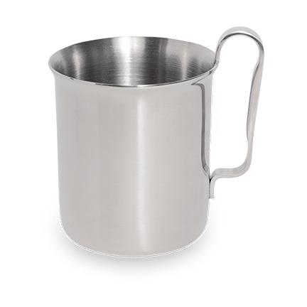 Kay Bojesen mugg stål, Polished steel Kay Bojesen