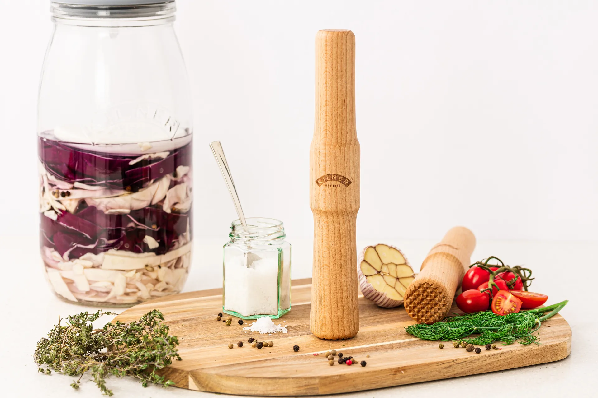 Kilner fermenteringsstöt, Ljust trä Kilner