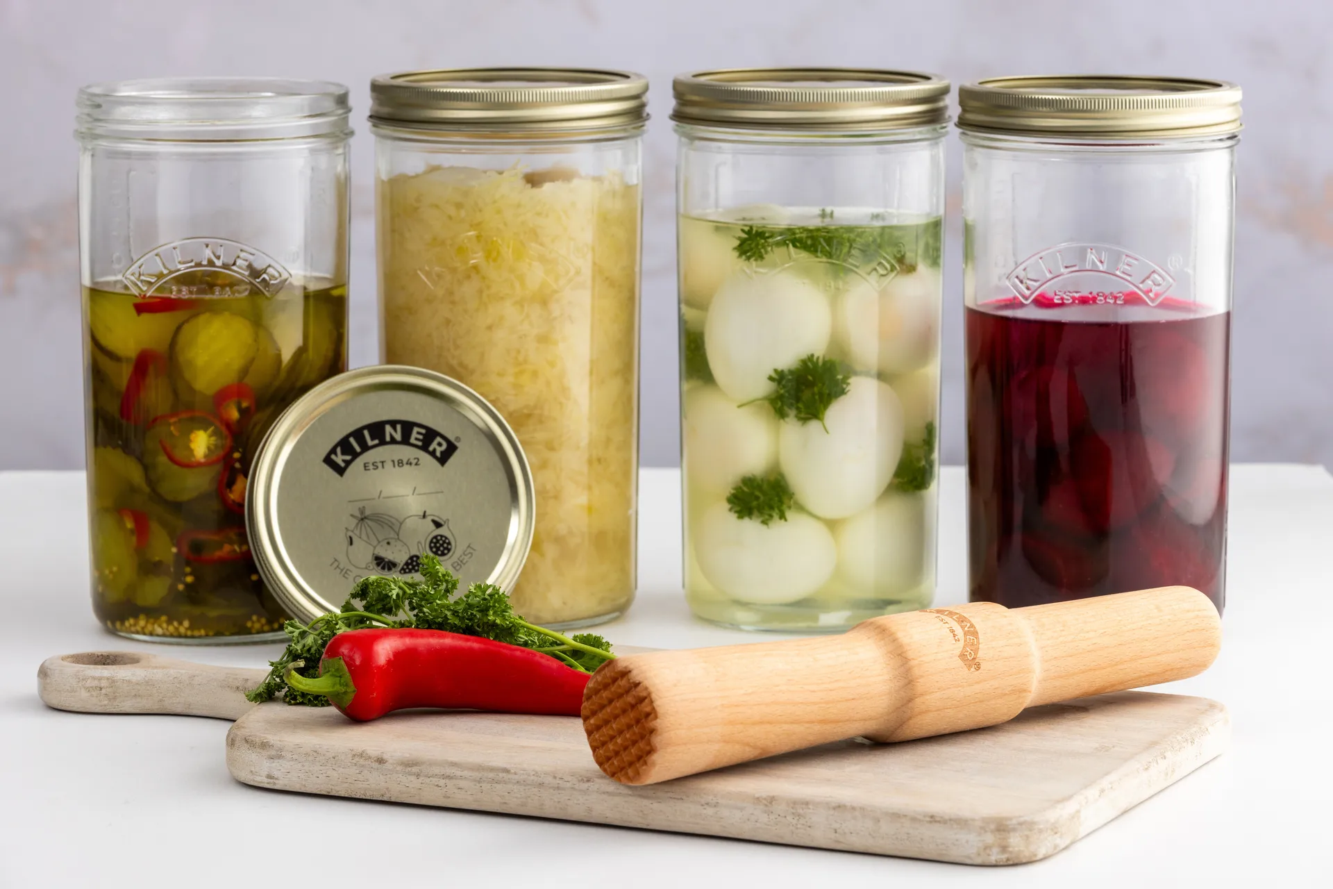 Kilner fermenteringsstöt, Ljust trä Kilner