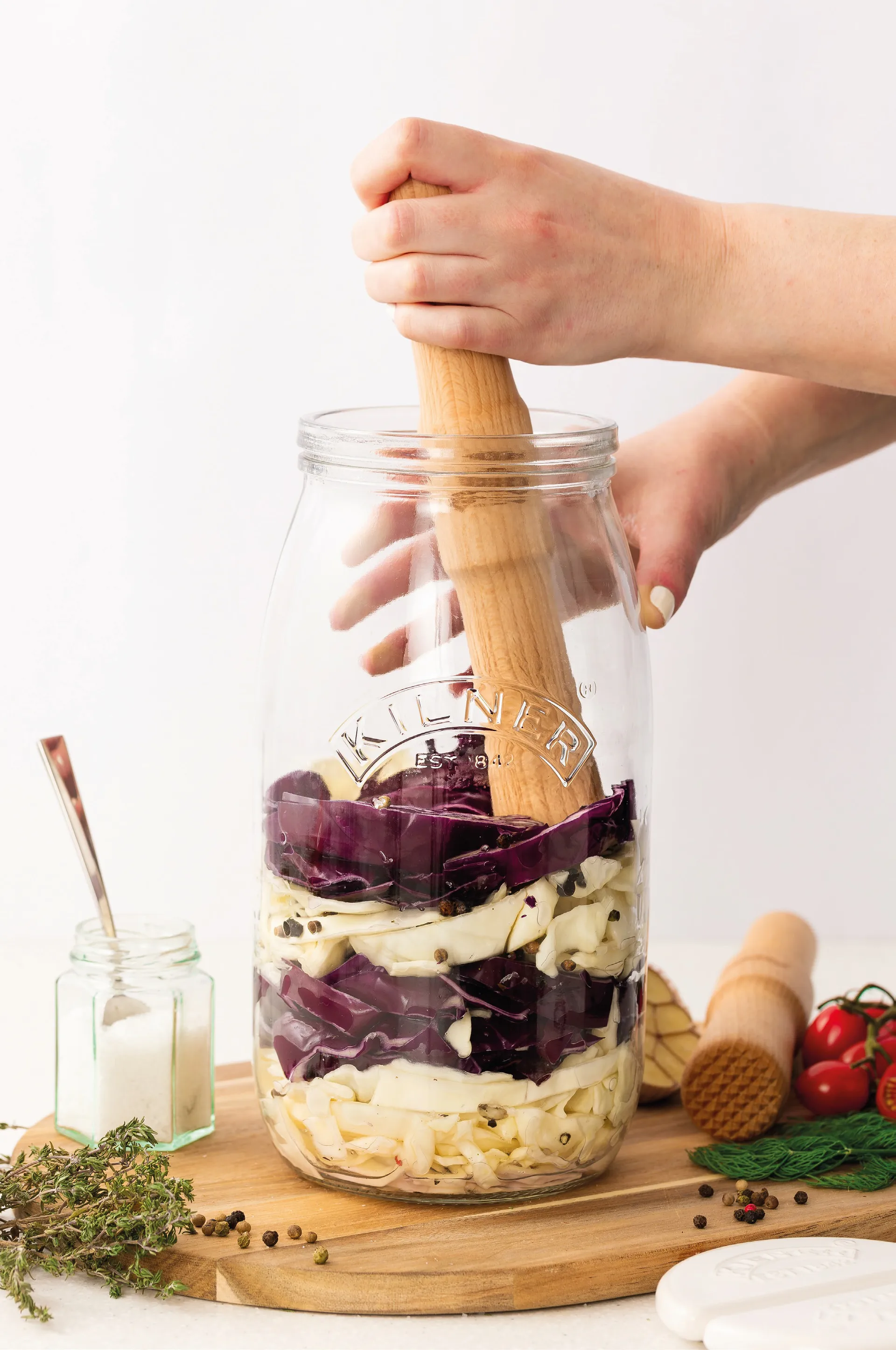 Kilner fermenteringsstöt, Ljust trä Kilner