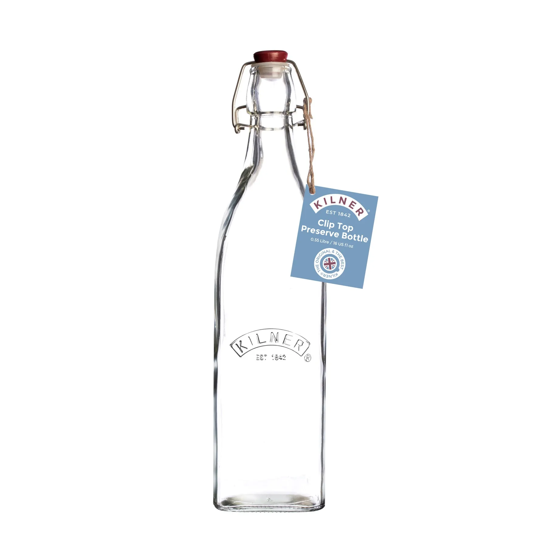 Kilner flaska med bygel, Klar, 0,55 L Kilner