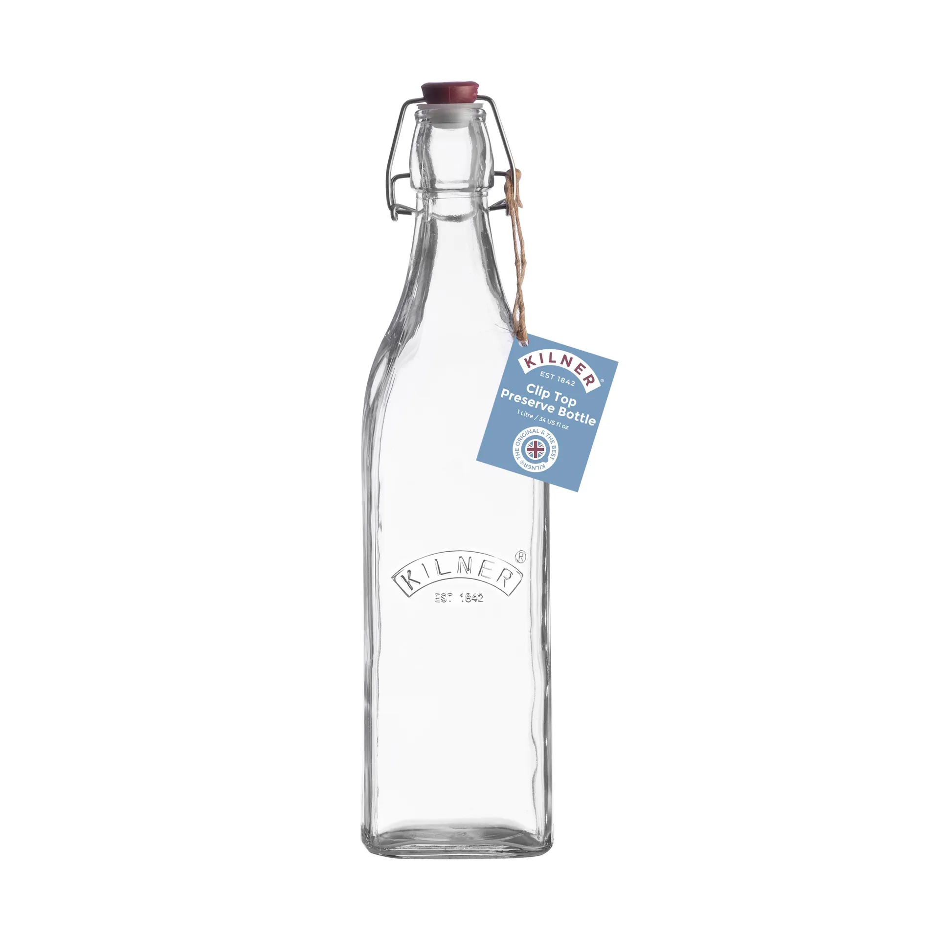 Kilner flaska med bygel, Klar, 1 L Kilner
