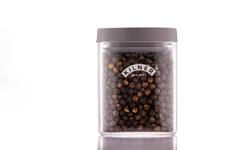 Kilner FRESH kryddburk fyrkantig - Klar-grå, 160 ml - Kilner