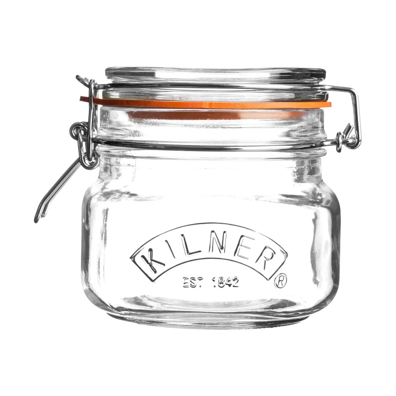 Kilner konservburk fyrkantig med bygel, Klar, 0,5 L Kilner
