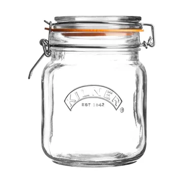 Kilner konservburk fyrkantig med bygel - Klar, 1 L - Kilner