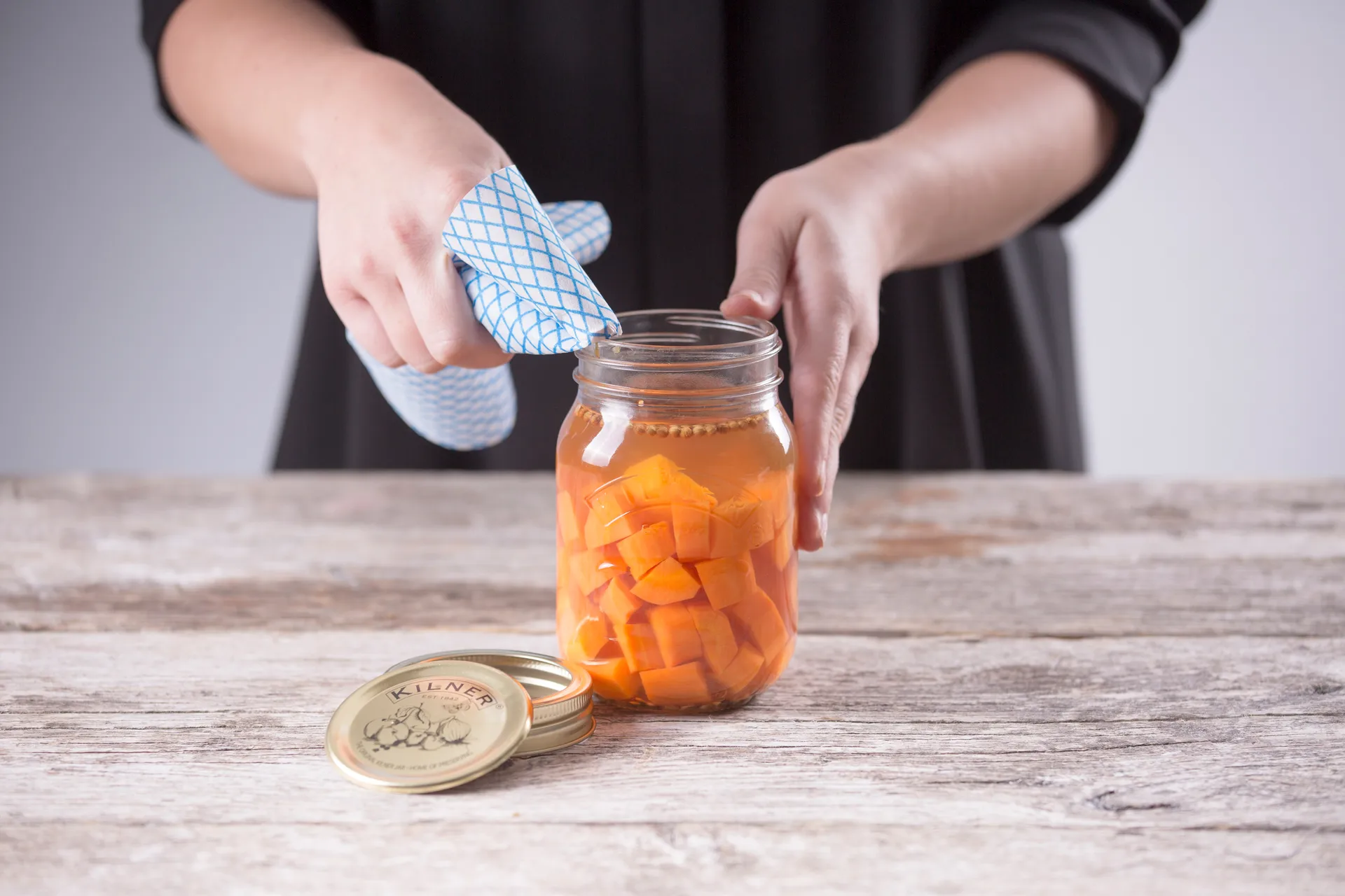 Kilner konservburk rund, Klar-guld, 0,5 L Kilner